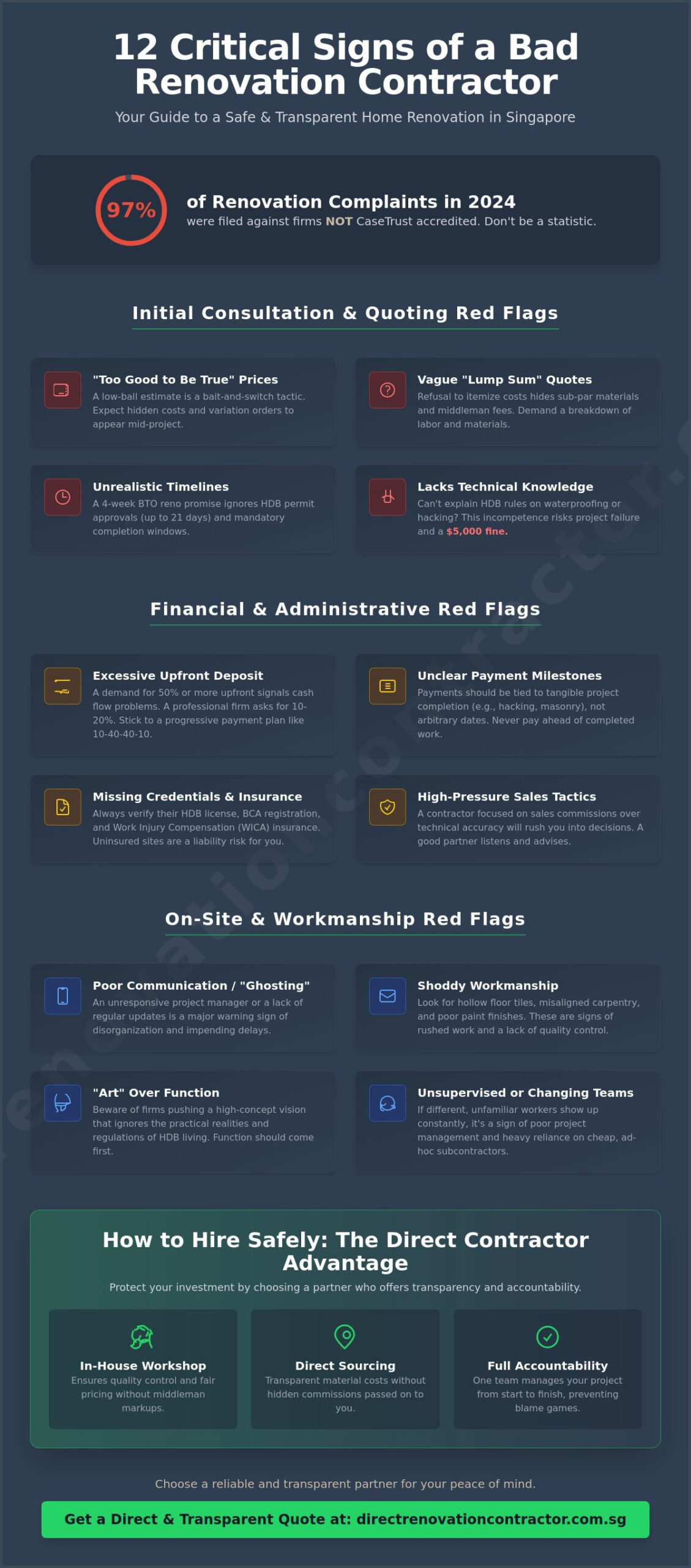 12 Warning Signs of a Bad Renovation Contractor in Singapore (2026 Guide)